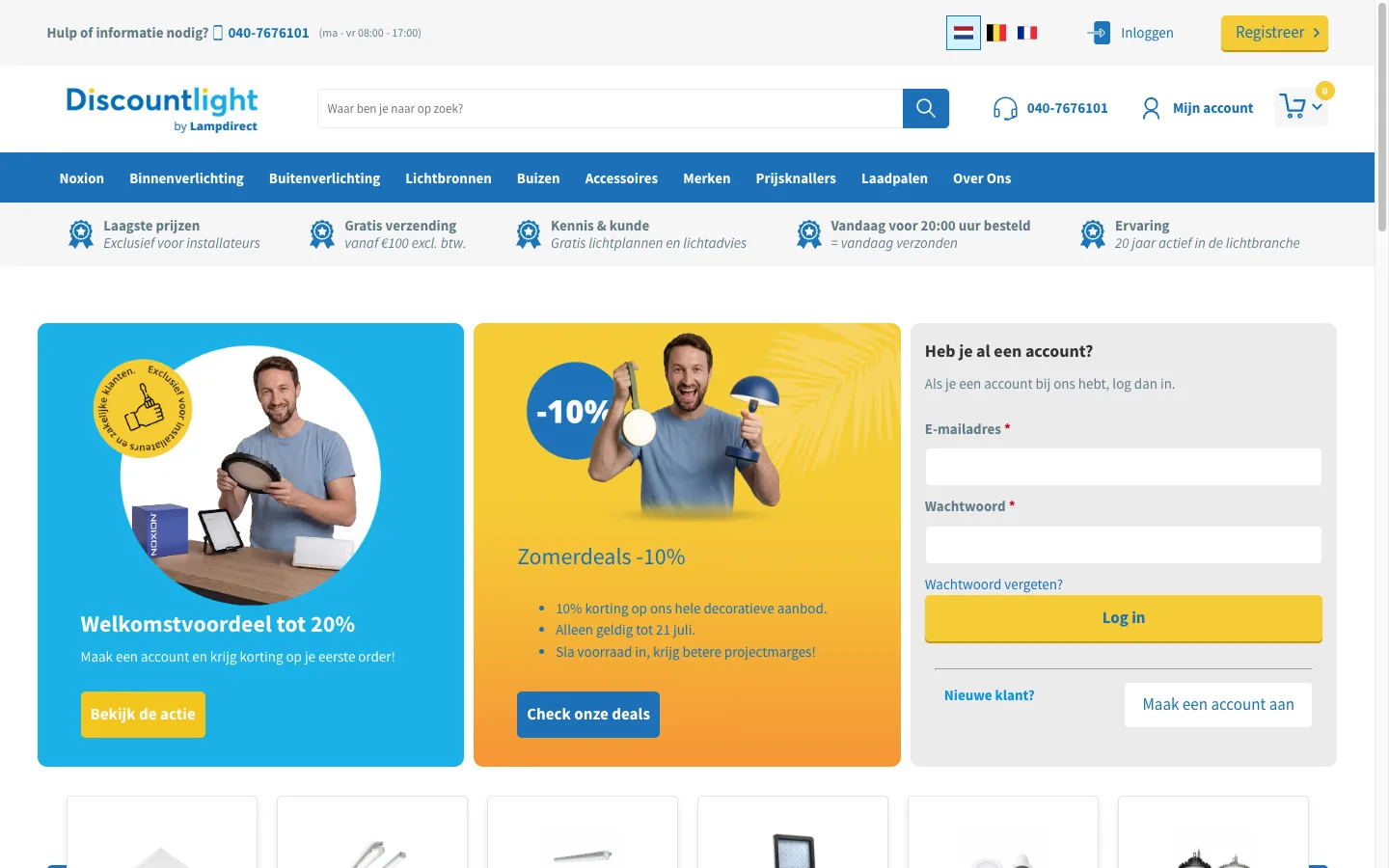 Discountlight — webshop in technisch beheer bij Dexor