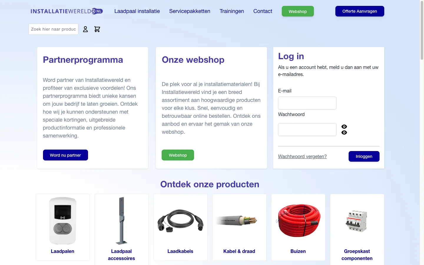 Installatiewereld — webshop in technisch beheer bij Dexor