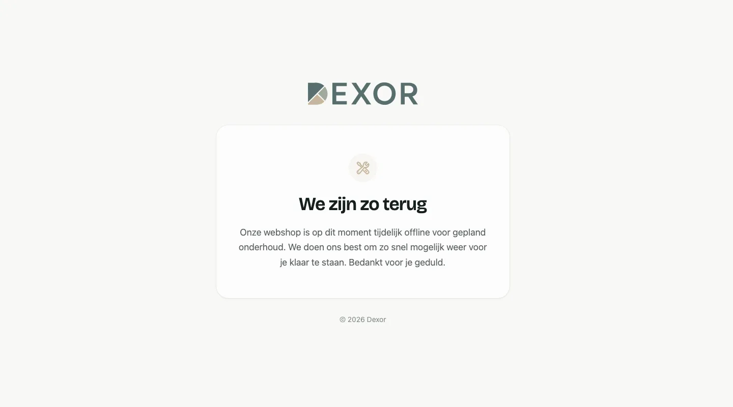 Scherm uit de demowinkel: Wat het beheer erbij krijgt